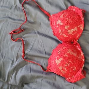 Red Lace Convertible Push-up Bra from Frederick's of Hollywood
